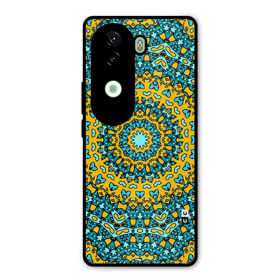Digital Mandala Art Metal Back Case for iQOO Z9s