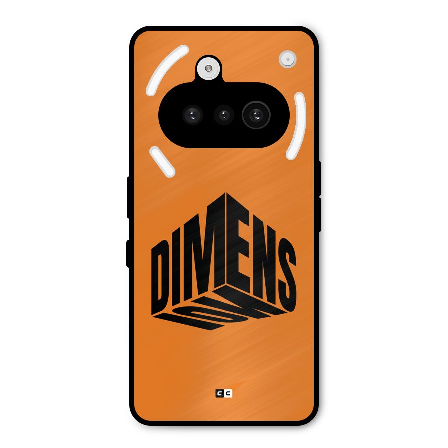 Dimension Typography Metal Back Case for Nothing Phone 3a
