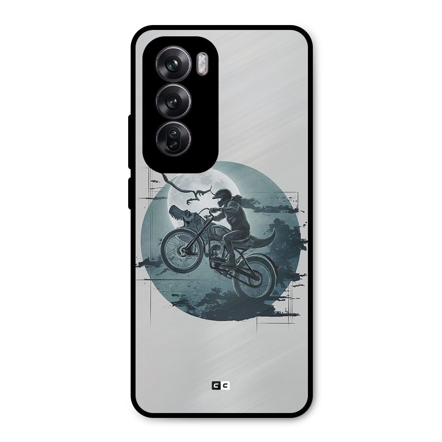 Dino Rider Metal Back Case for Oppo Reno12 Pro