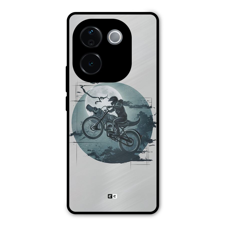 Dino Rider Metal Back Case for Vivo T3 Pro