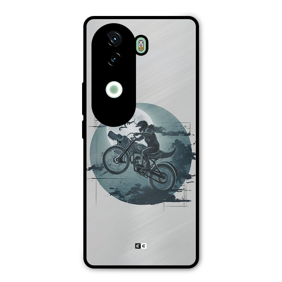 Dino Rider Metal Back Case for iQOO Z9s