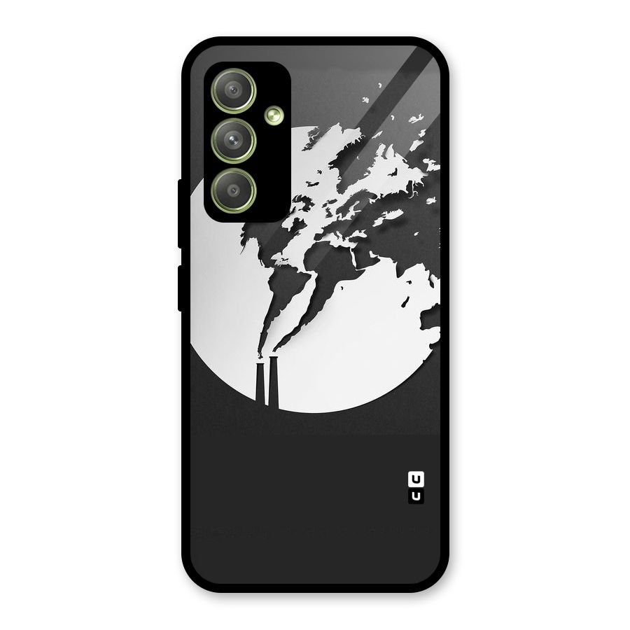 Disorted Design Black Glass Back Case for Galaxy A54