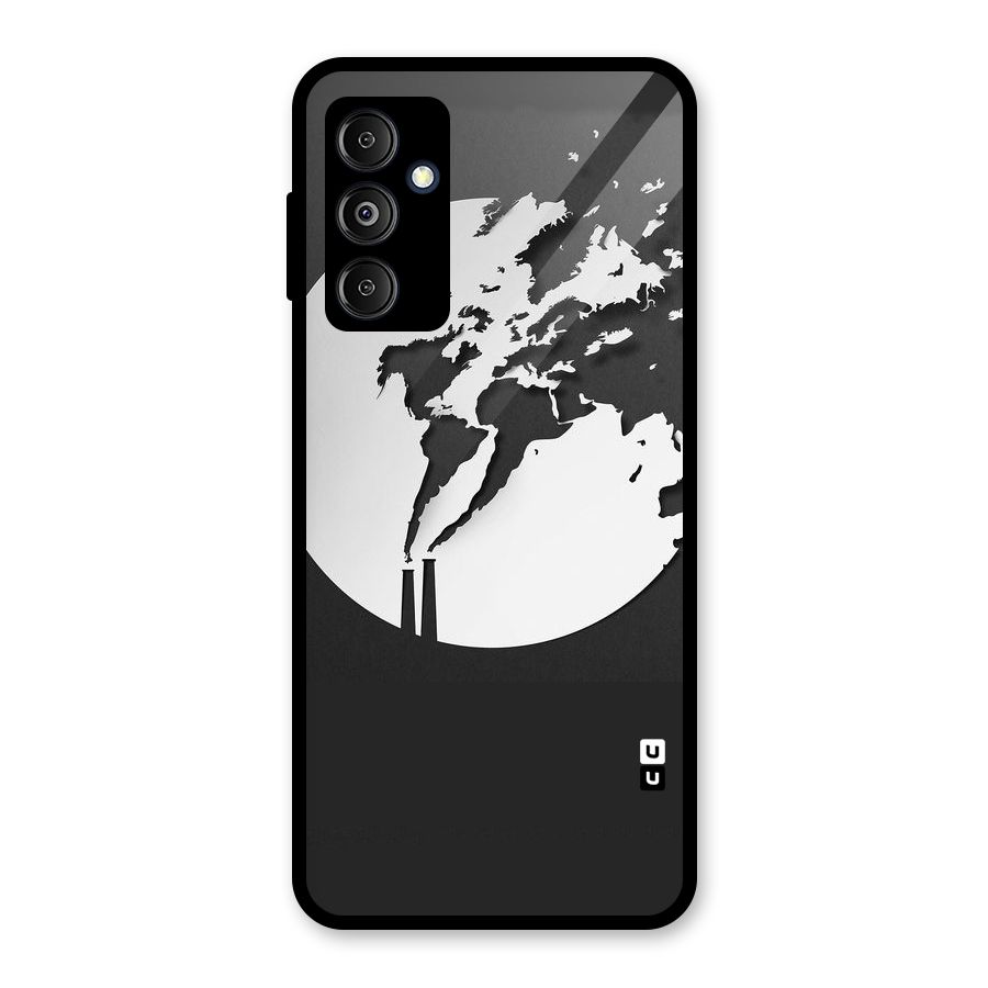 Disorted Design Black Glass Back Case for Galaxy M14 5G