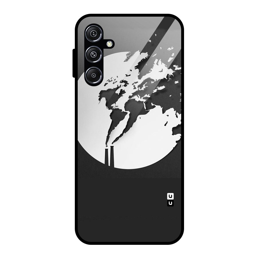Disorted Design Black Glass Back Case for Galaxy M34 5G