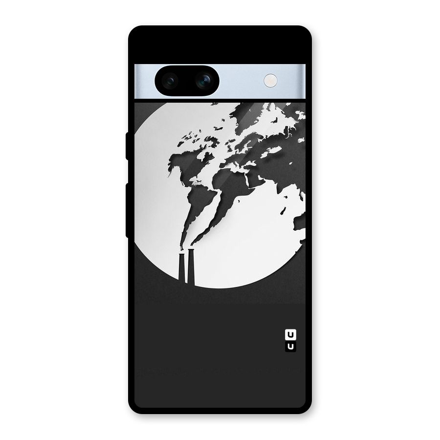 Disorted Design Black Glass Back Case for Google Pixel 7a