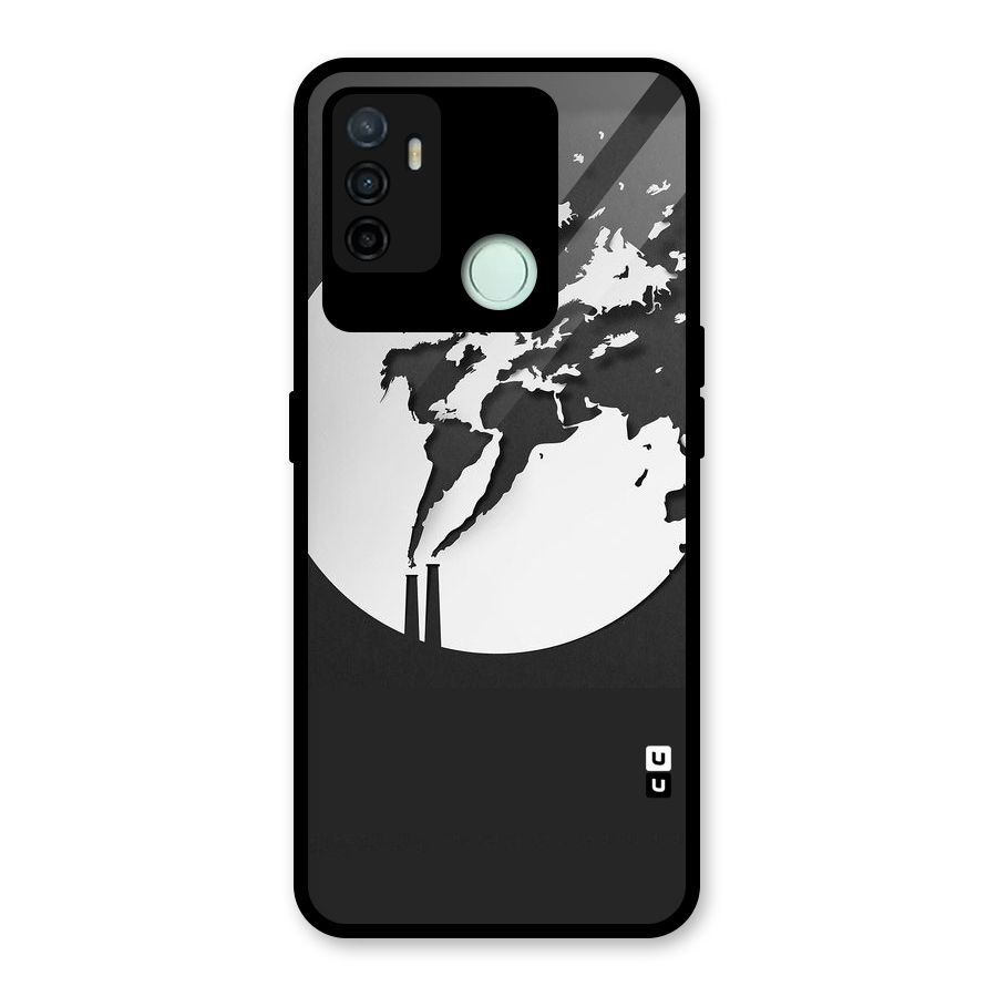 Disorted Design Black Glass Back Case for Oppo A53
