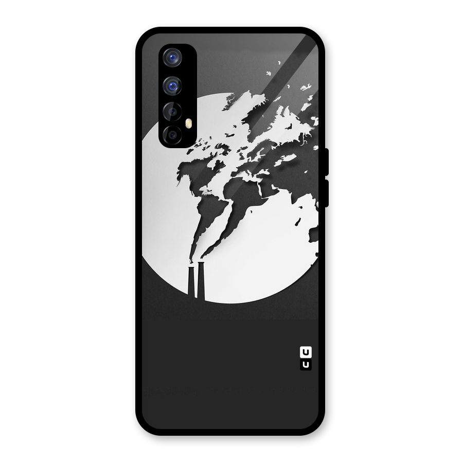 Disorted Design Black Glass Back Case for Realme Narzo 20 Pro