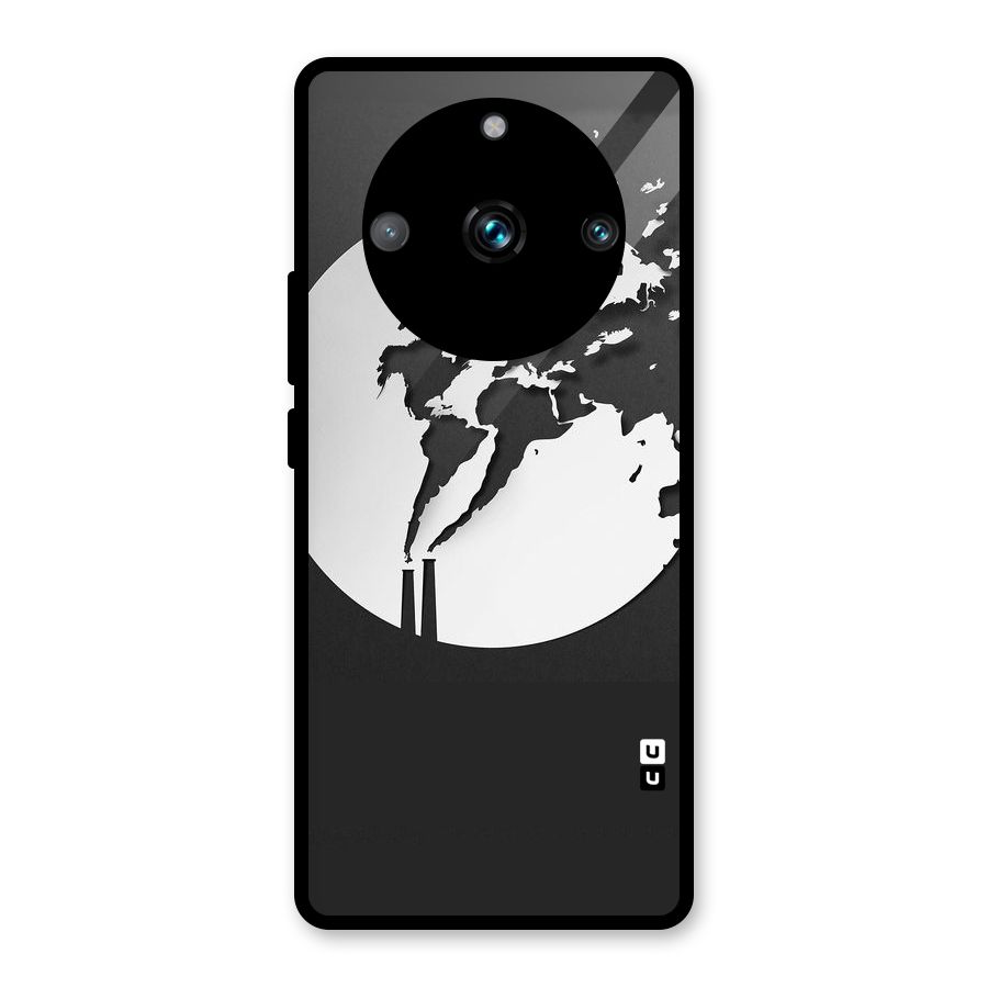 Disorted Design Black Glass Back Case for Realme Narzo 60 Pro