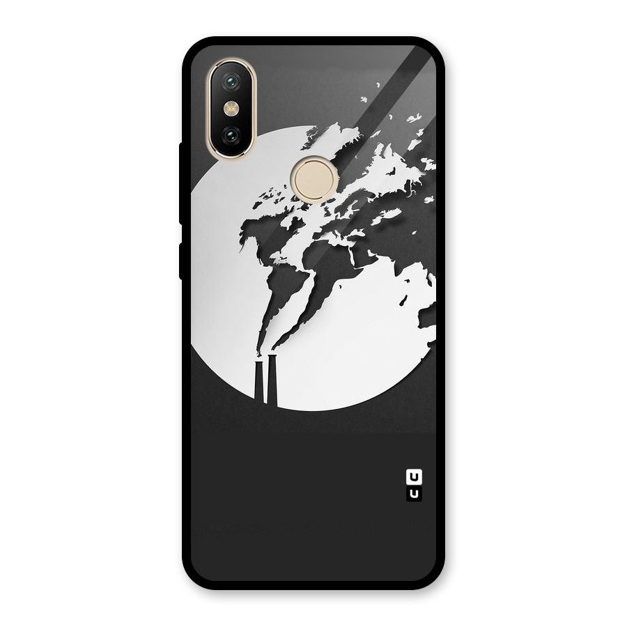 Disorted Design Black Glass Back Case for Redmi A2
