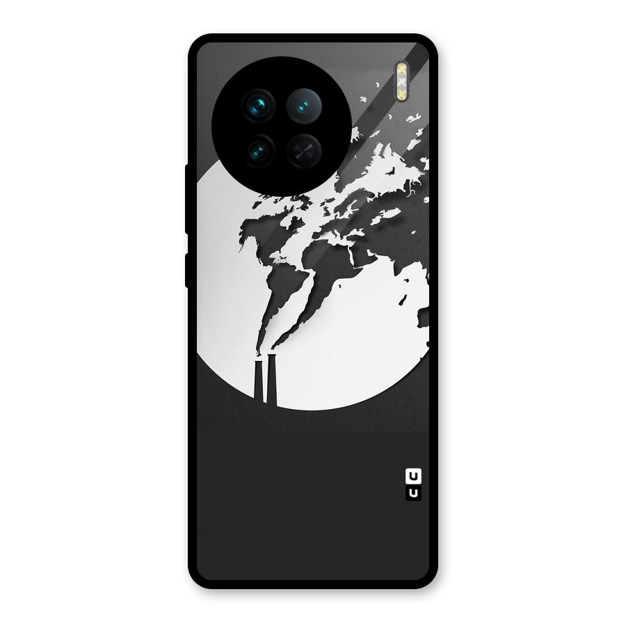 Disorted Design Black Glass Back Case for Vivo X90