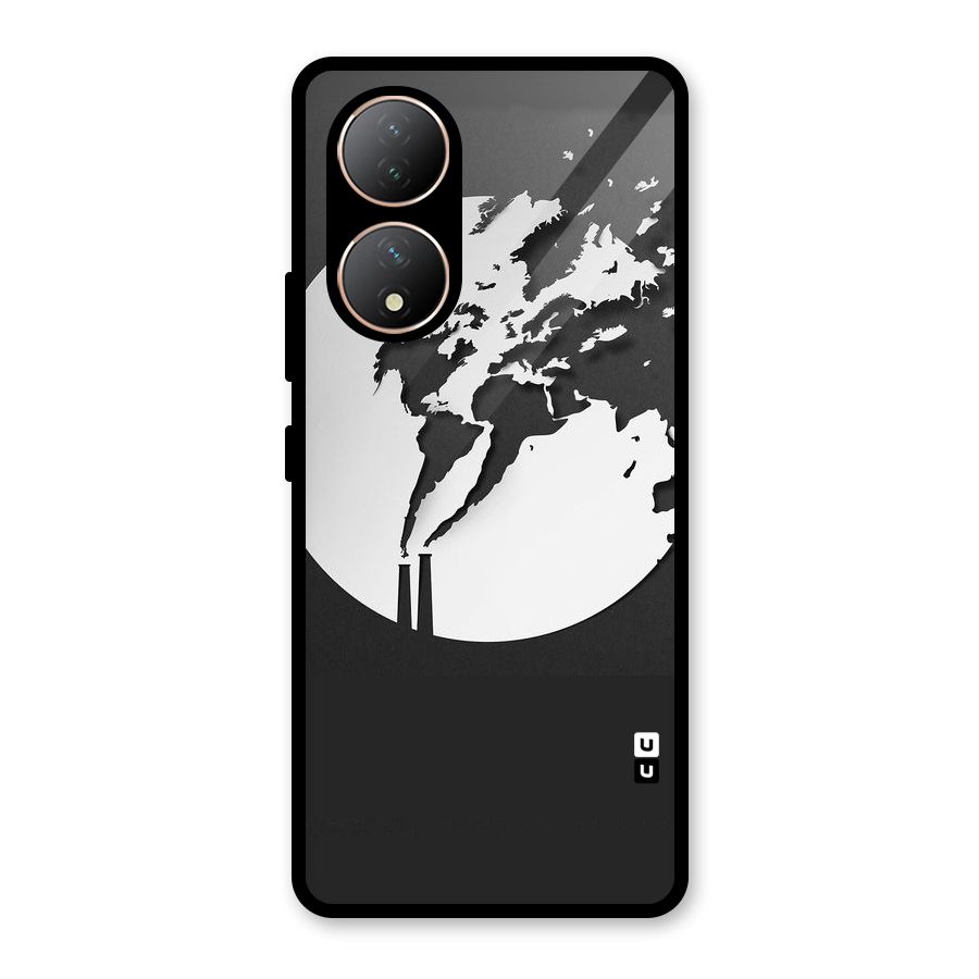Disorted Design Black Glass Back Case for Vivo Y100A