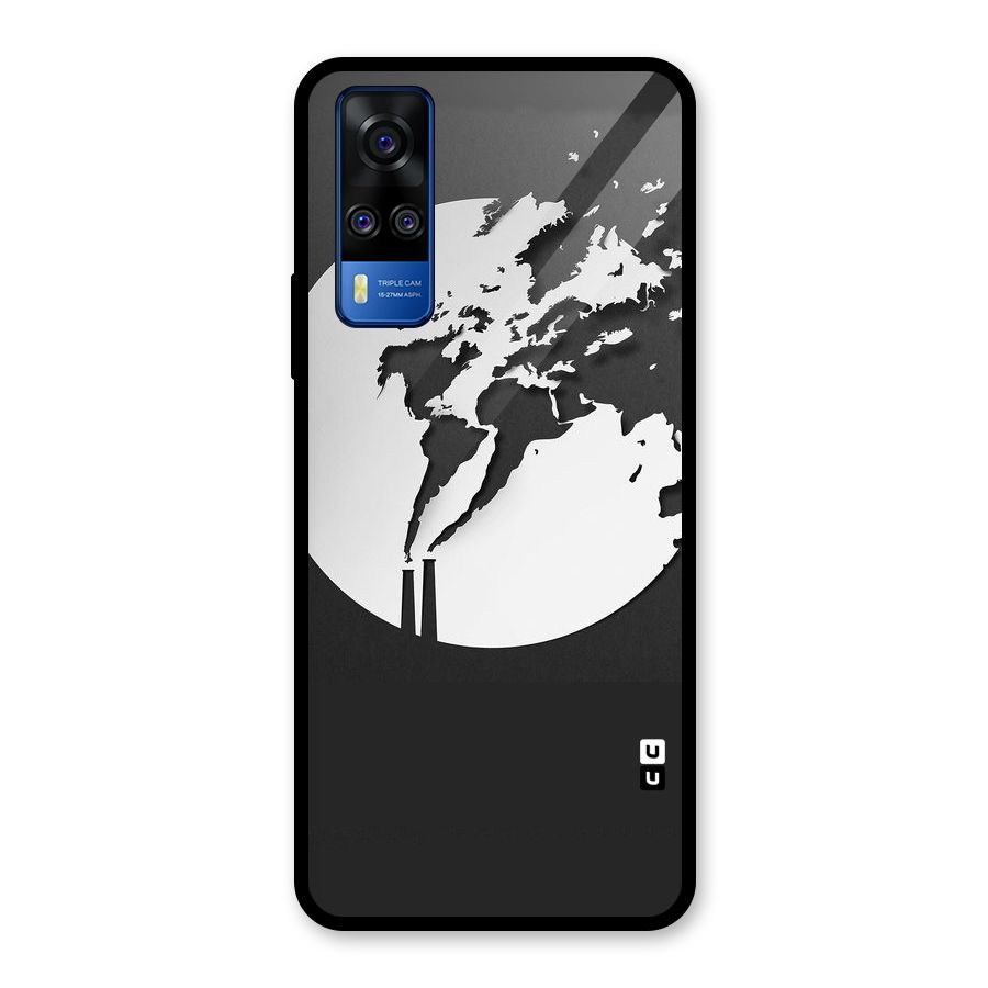 Disorted Design Black Glass Back Case for Vivo Y31