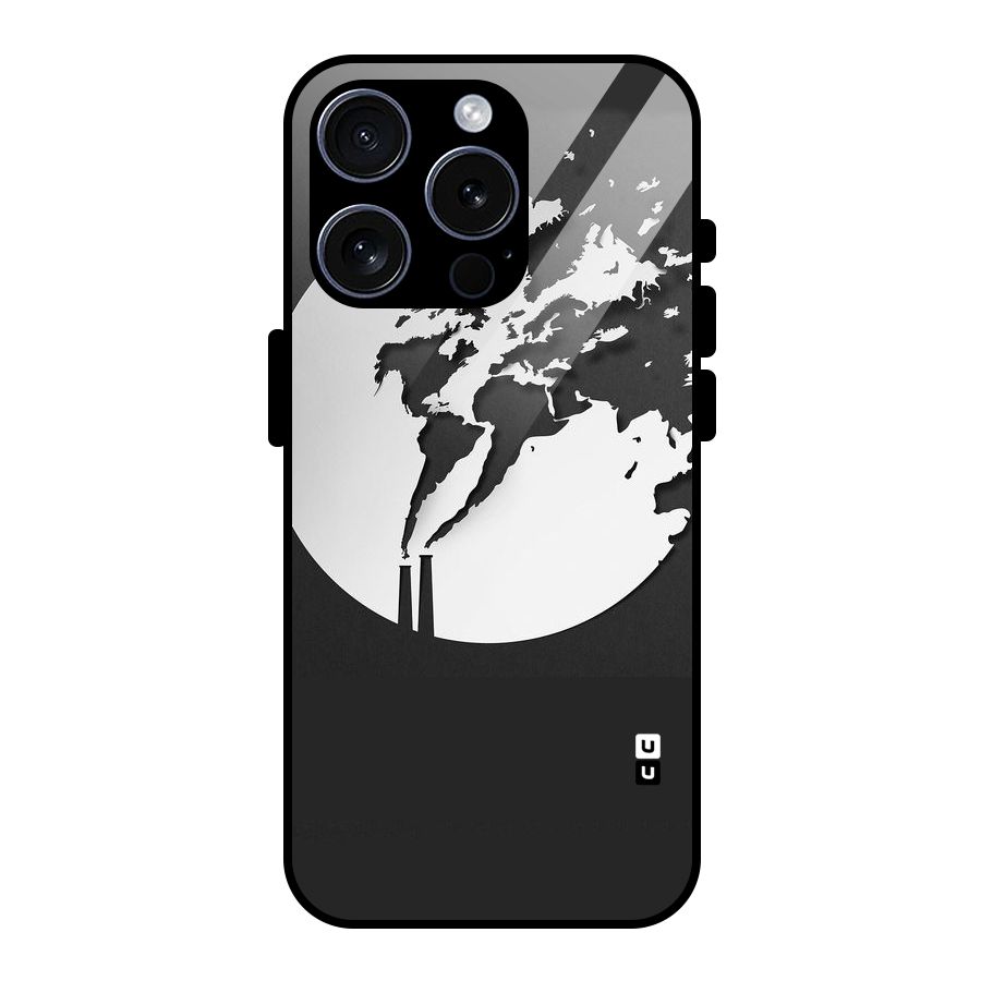 Disorted Design Black Glass Back Case for iPhone 15 Pro