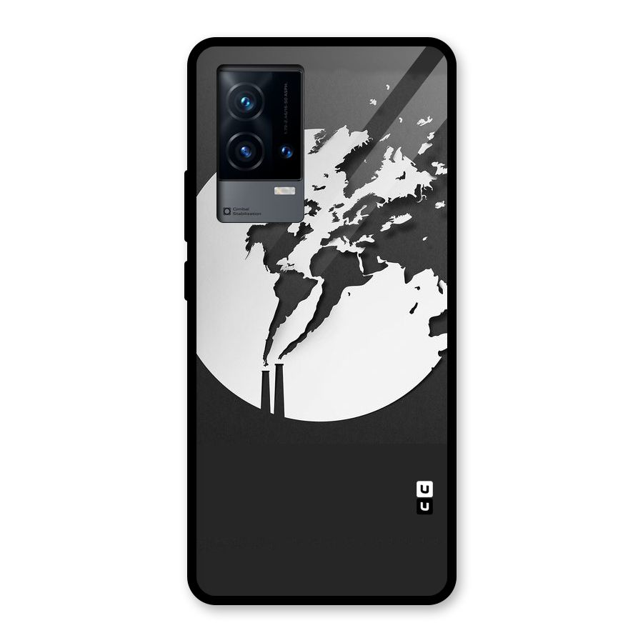 Disorted Design Black Glass Back Case for iQOO 9 5G