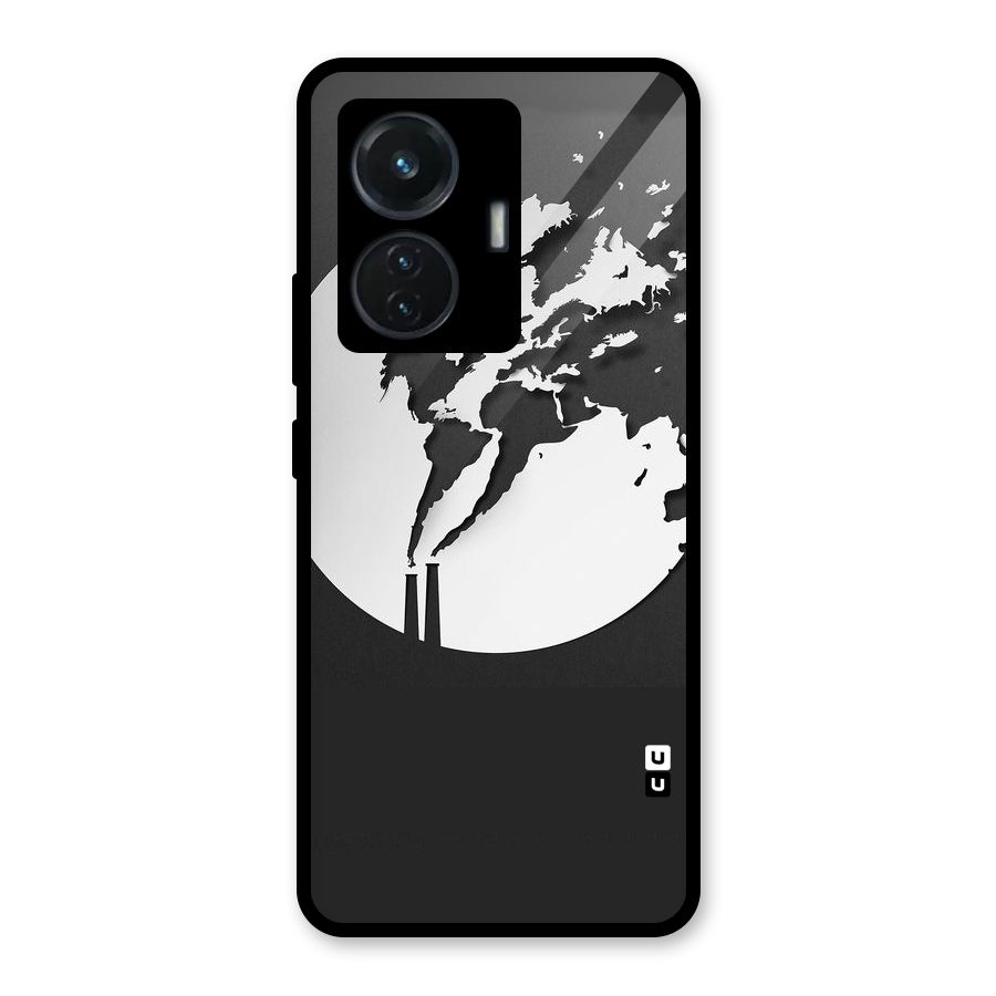 Disorted Design Black Glass Back Case for iQOO Z6 44W