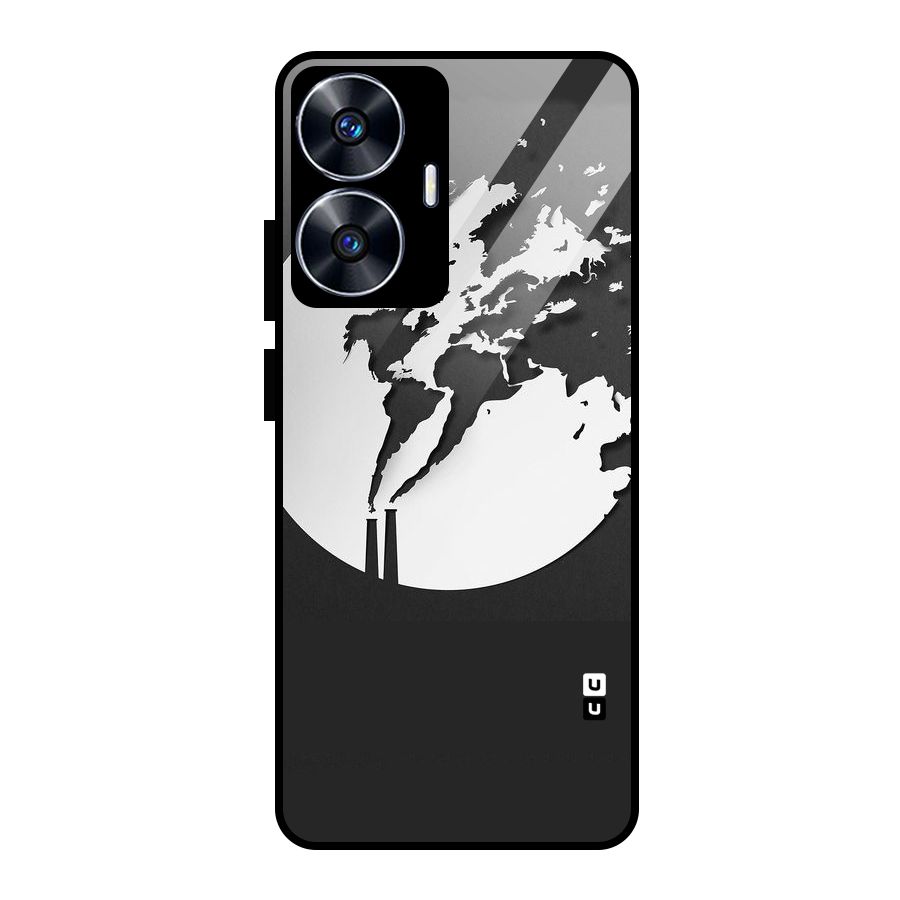 Disorted Design Black Glass Back Case for realme C55