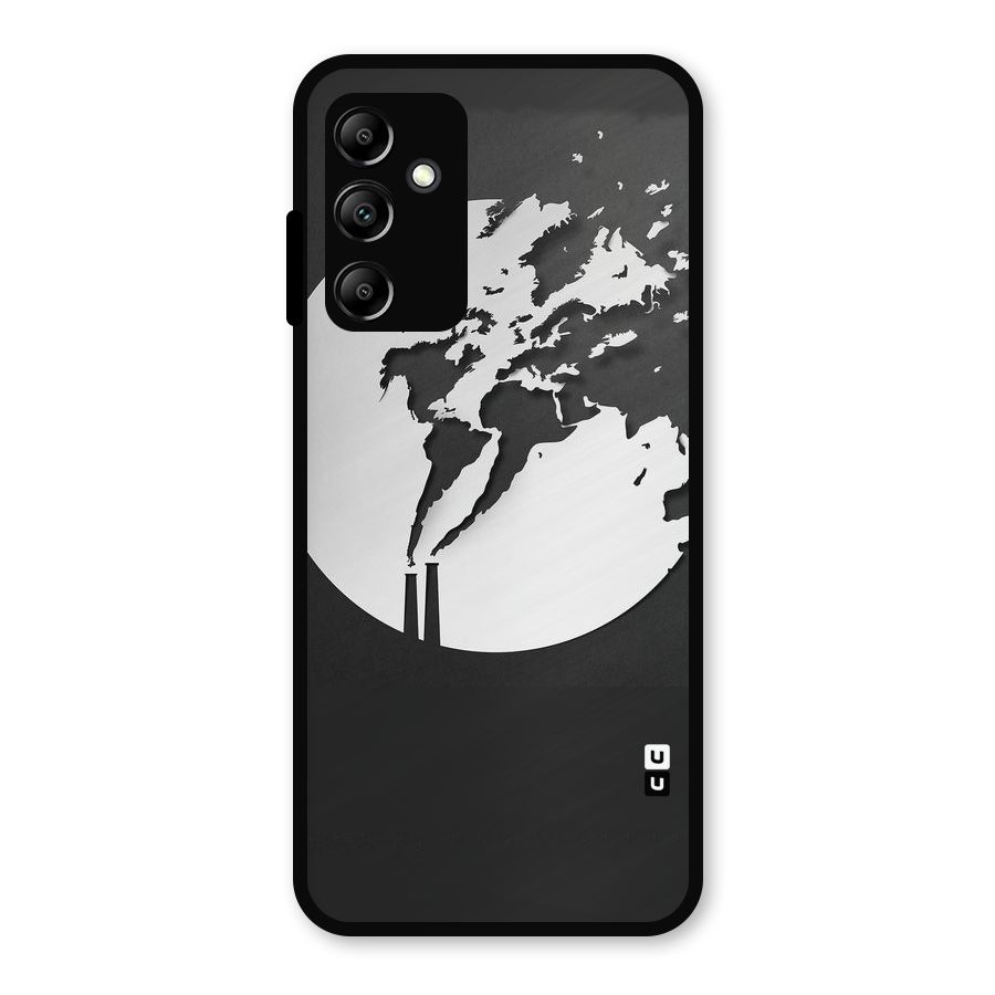 Disorted Design Black Metal Back Case for Galaxy A14 5G