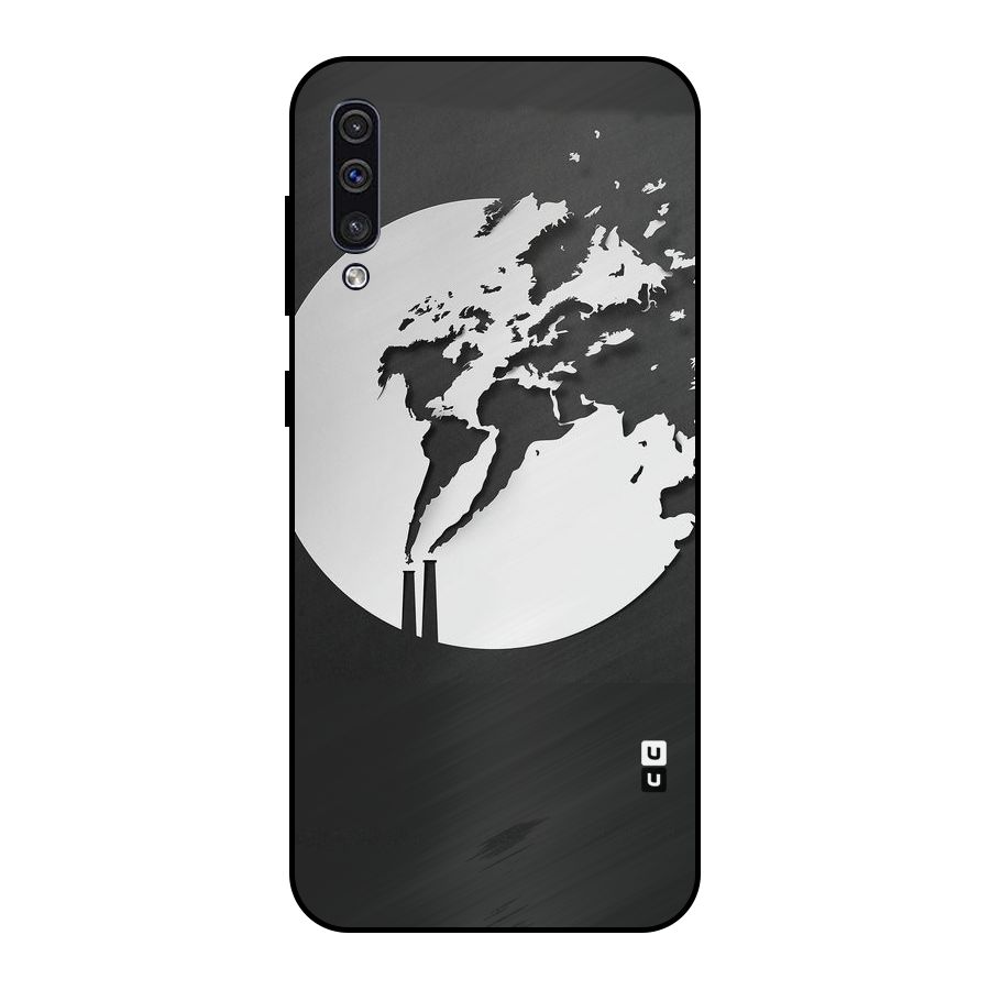 Disorted Design Black Metal Back Case for Galaxy A30s