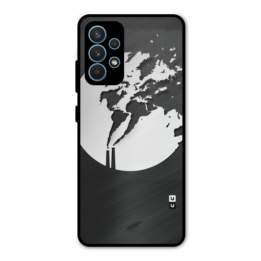 Disorted Design Black Metal Back Case for Galaxy A32