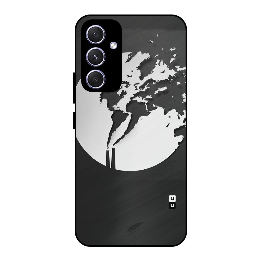 Disorted Design Black Metal Back Case for Galaxy A54