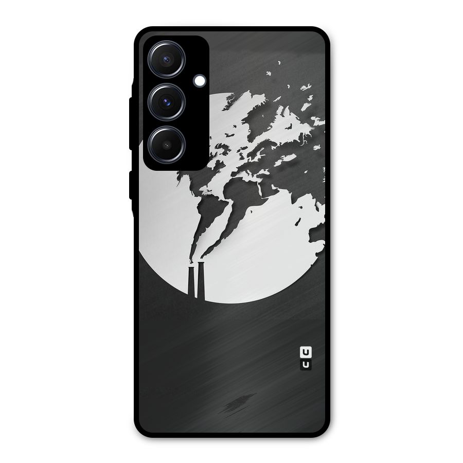 Disorted Design Black Metal Back Case for Galaxy A55