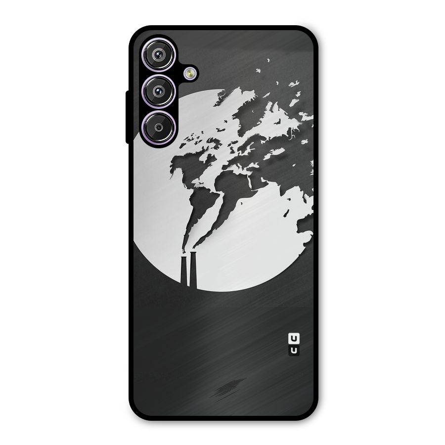 Disorted Design Black Metal Back Case for Galaxy M15