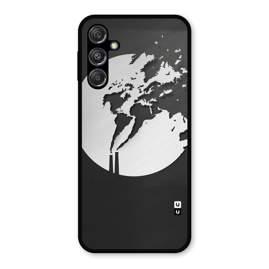 Disorted Design Black Metal Back Case for Galaxy M34 5G