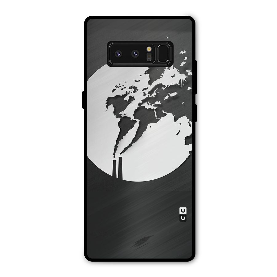 Disorted Design Black Metal Back Case for Galaxy Note 8