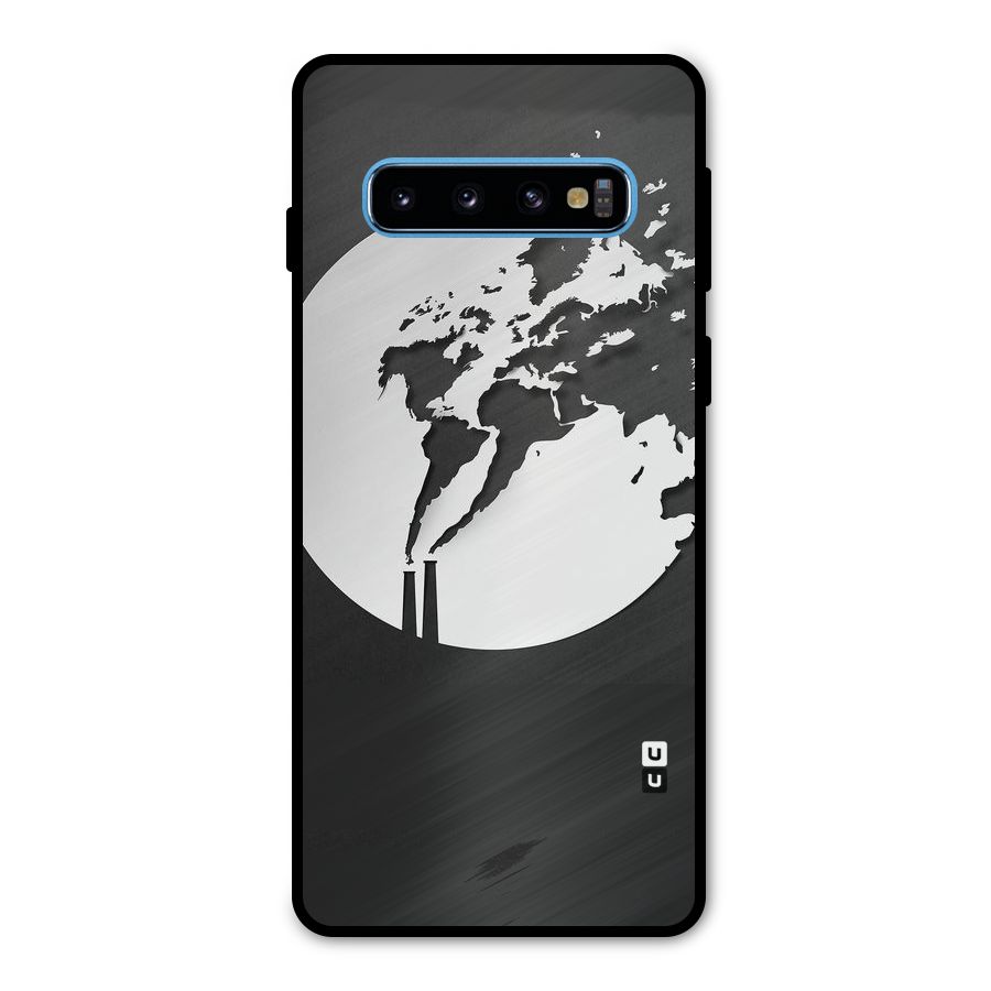 Disorted Design Black Metal Back Case for Galaxy S10