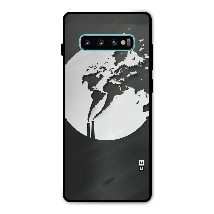 Disorted Design Black Metal Back Case for Galaxy S10 Plus
