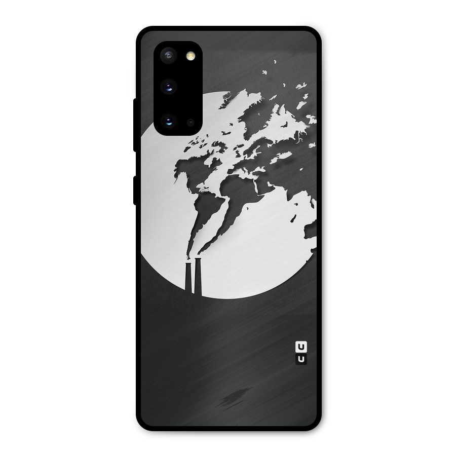 Disorted Design Black Metal Back Case for Galaxy S20