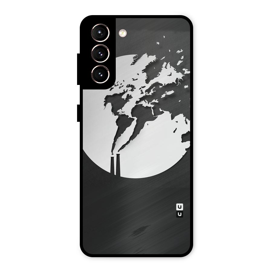 Disorted Design Black Metal Back Case for Galaxy S21 5G