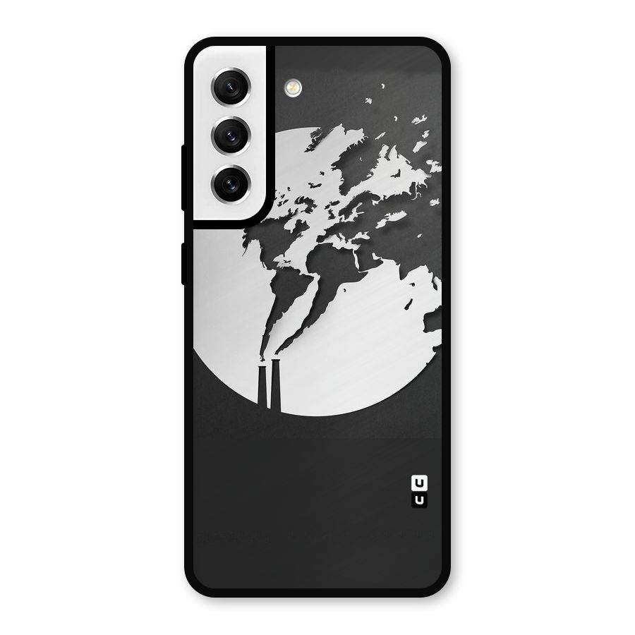Disorted Design Black Metal Back Case for Galaxy S21 FE 5G