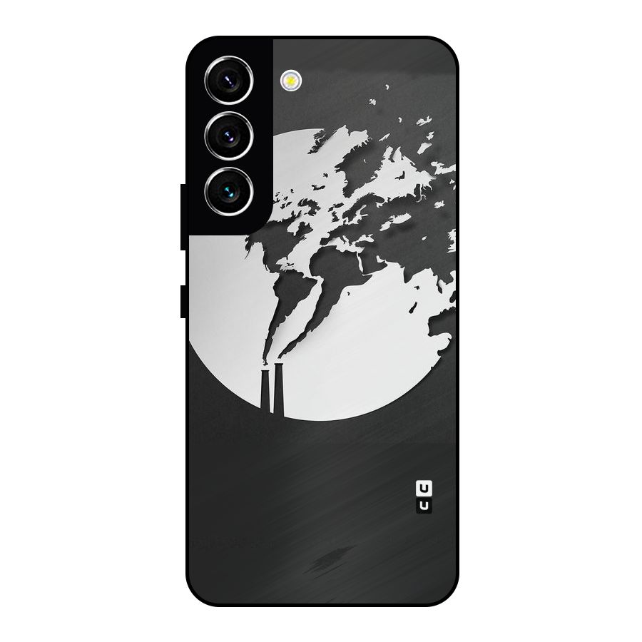 Disorted Design Black Metal Back Case for Galaxy S22 5G