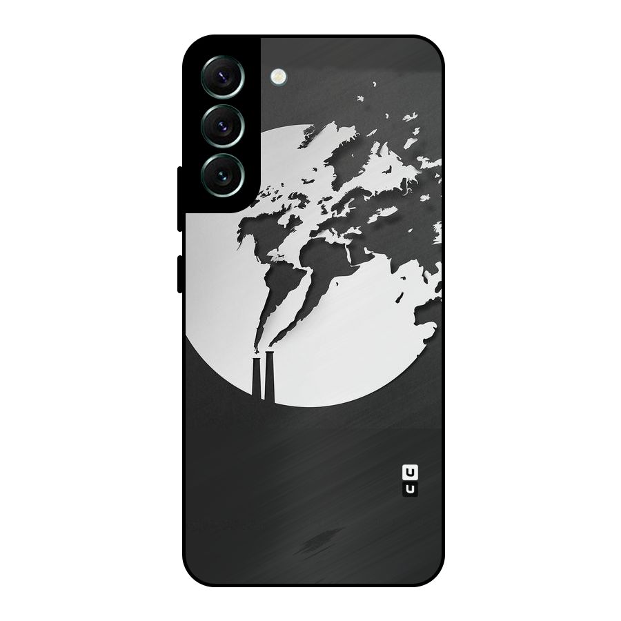 Disorted Design Black Metal Back Case for Galaxy S22 Plus 5G