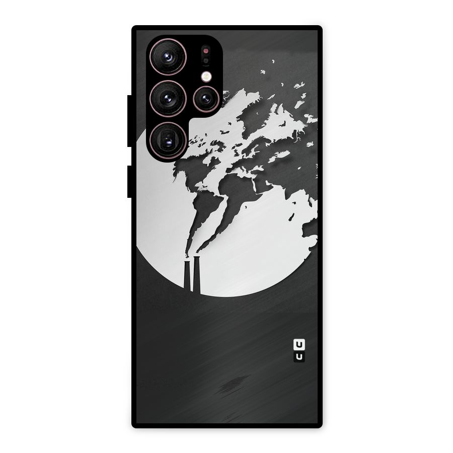 Disorted Design Black Metal Back Case for Galaxy S22 Ultra 5G