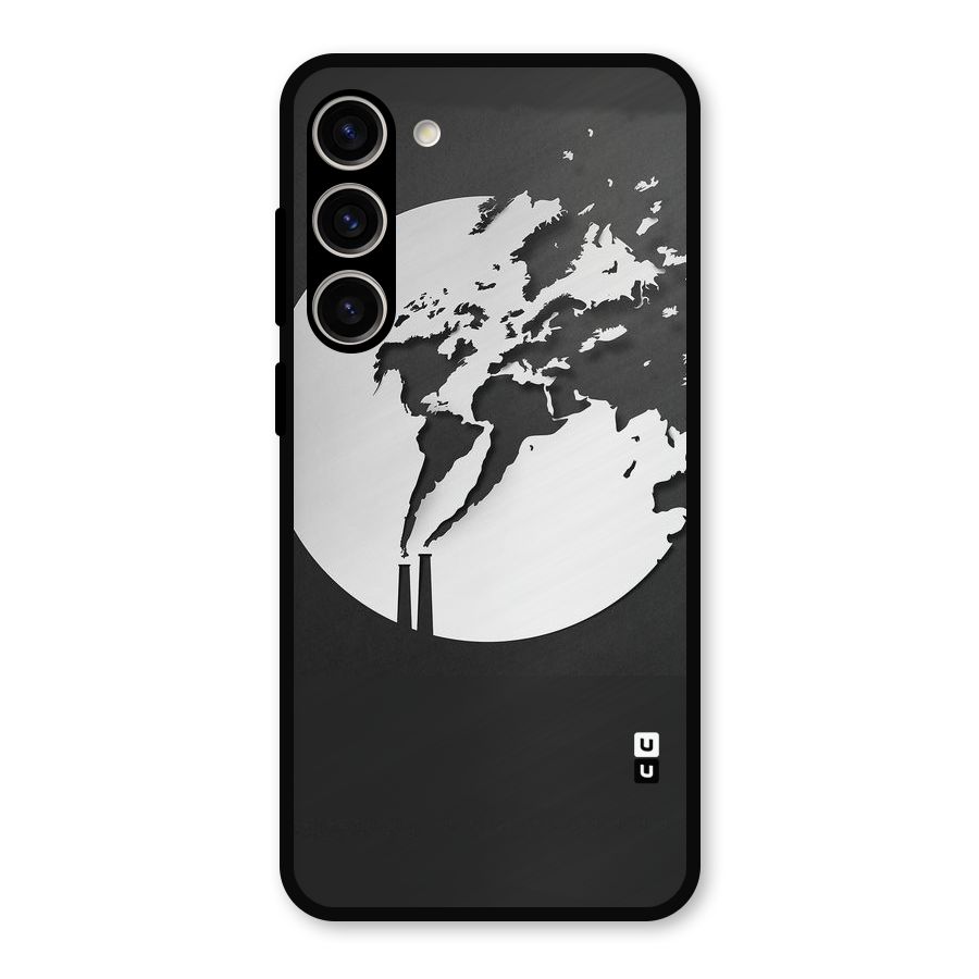 Disorted Design Black Metal Back Case for Galaxy S23 Plus