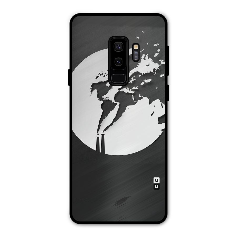 Disorted Design Black Metal Back Case for Galaxy S9 Plus