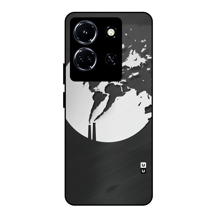 Disorted Design Black Metal Back Case for Infinix Note 30 5G