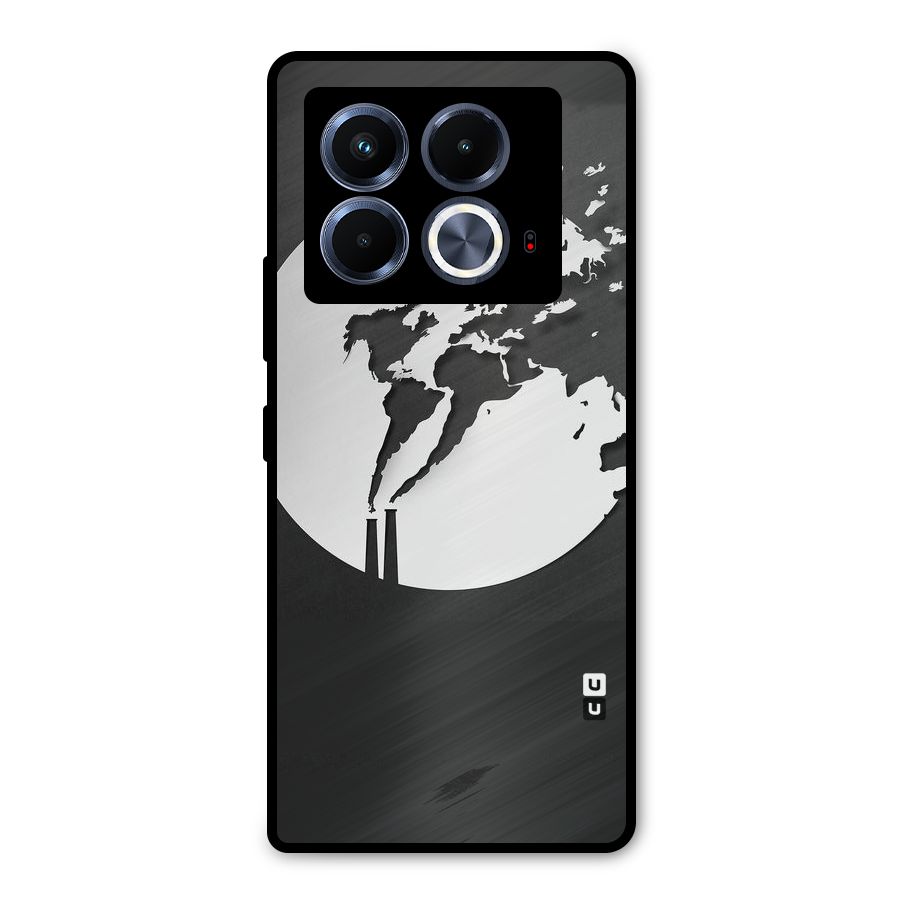Disorted Design Black Metal Back Case for Infinix Note 40 5G