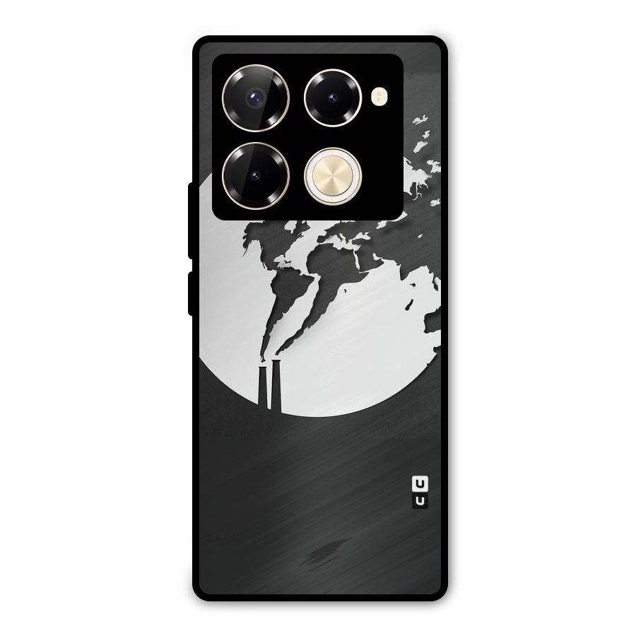 Disorted Design Black Metal Back Case for Infinix Note 40 Pro