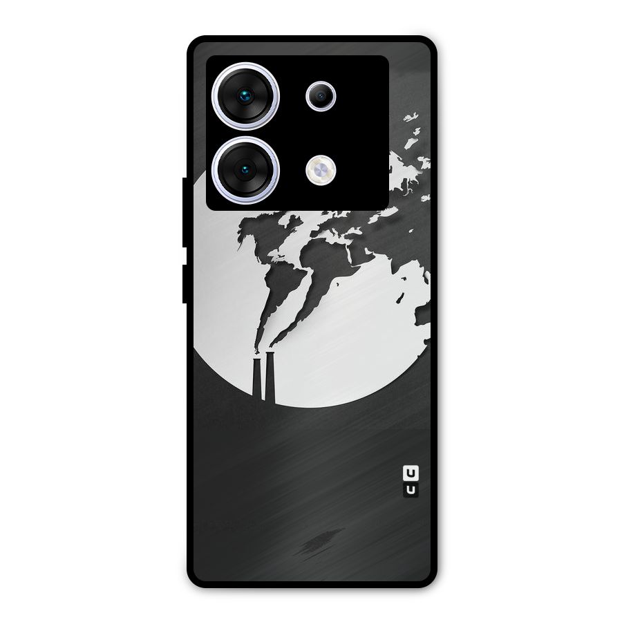 Disorted Design Black Metal Back Case for Infinix Zero 30 5G