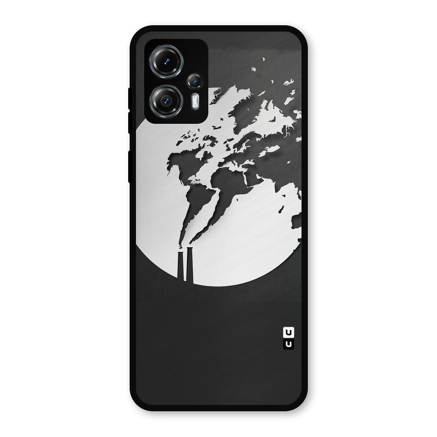 Disorted Design Black Metal Back Case for Moto G13