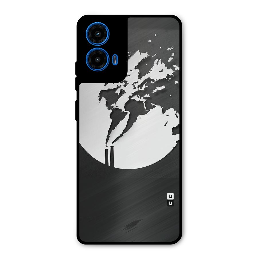 Disorted Design Black Metal Back Case for Moto G45