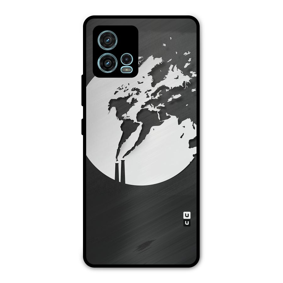 Disorted Design Black Metal Back Case for Moto G72