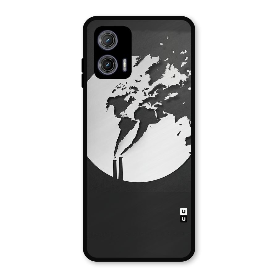Disorted Design Black Metal Back Case for Moto G73