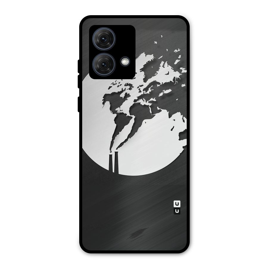 Disorted Design Black Metal Back Case for Moto G84
