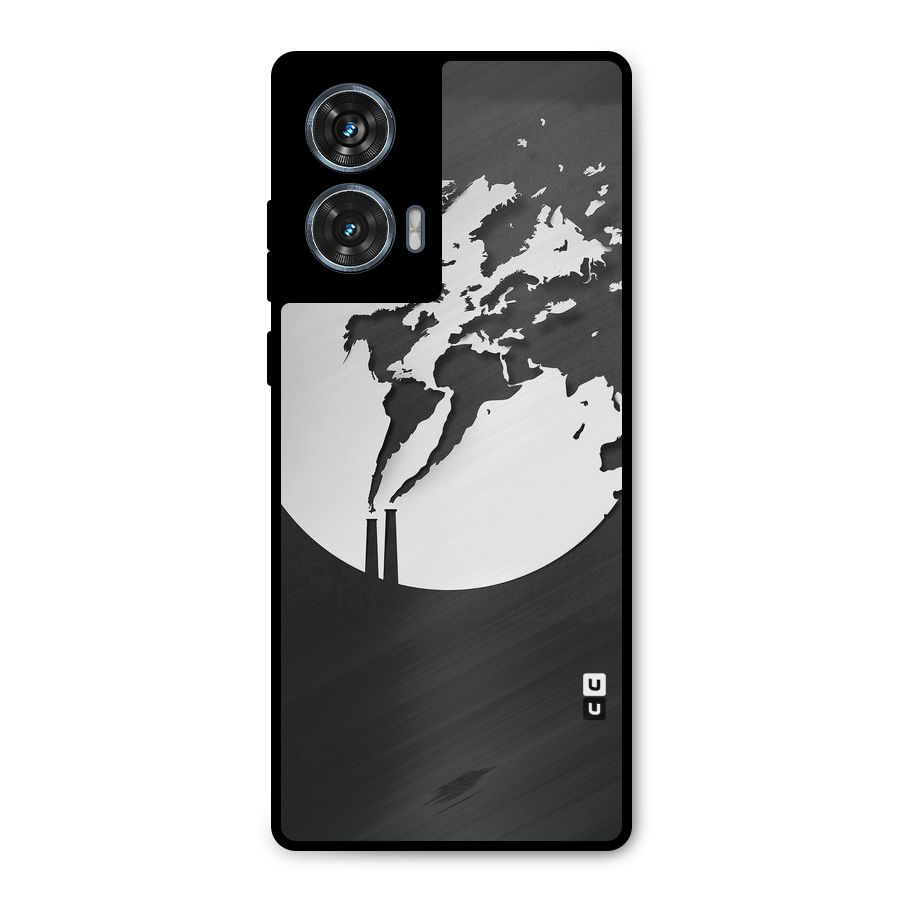 Disorted Design Black Metal Back Case for Motorola Edge 50 Fusion