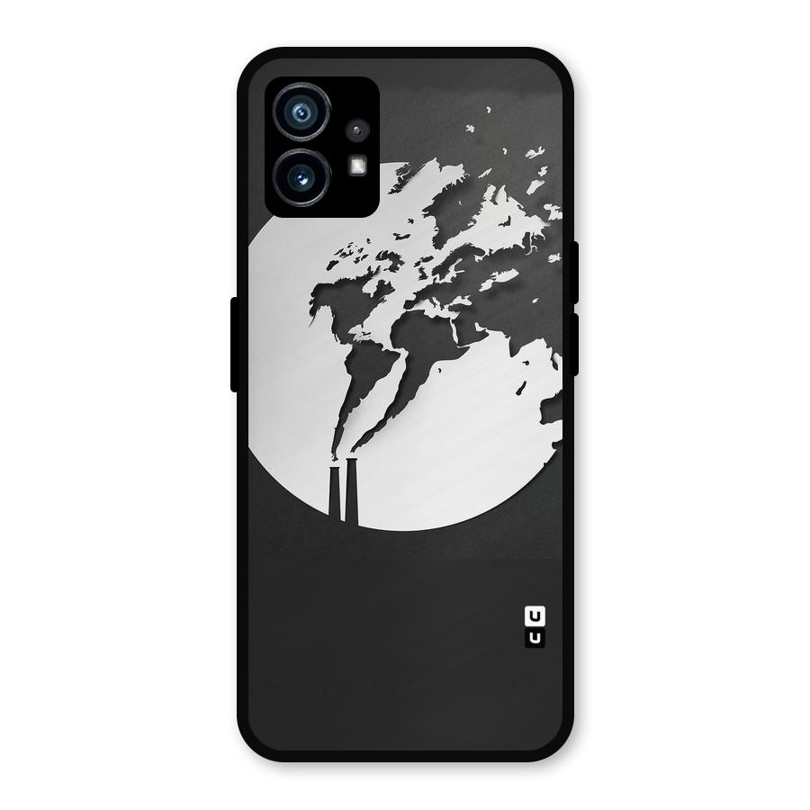 Disorted Design Black Metal Back Case for Nothing Phone 1
