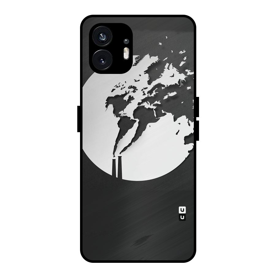 Disorted Design Black Metal Back Case for Nothing Phone 2